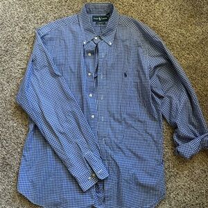 Ralph Lauren Navy Checkered Men's Shirt